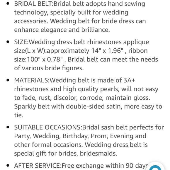 💍Wedding Dress Belt💍💐💒👰🏻👰🏼‍♀️🤵🏻🤵🏻‍♂️ - Picture 9 of 10